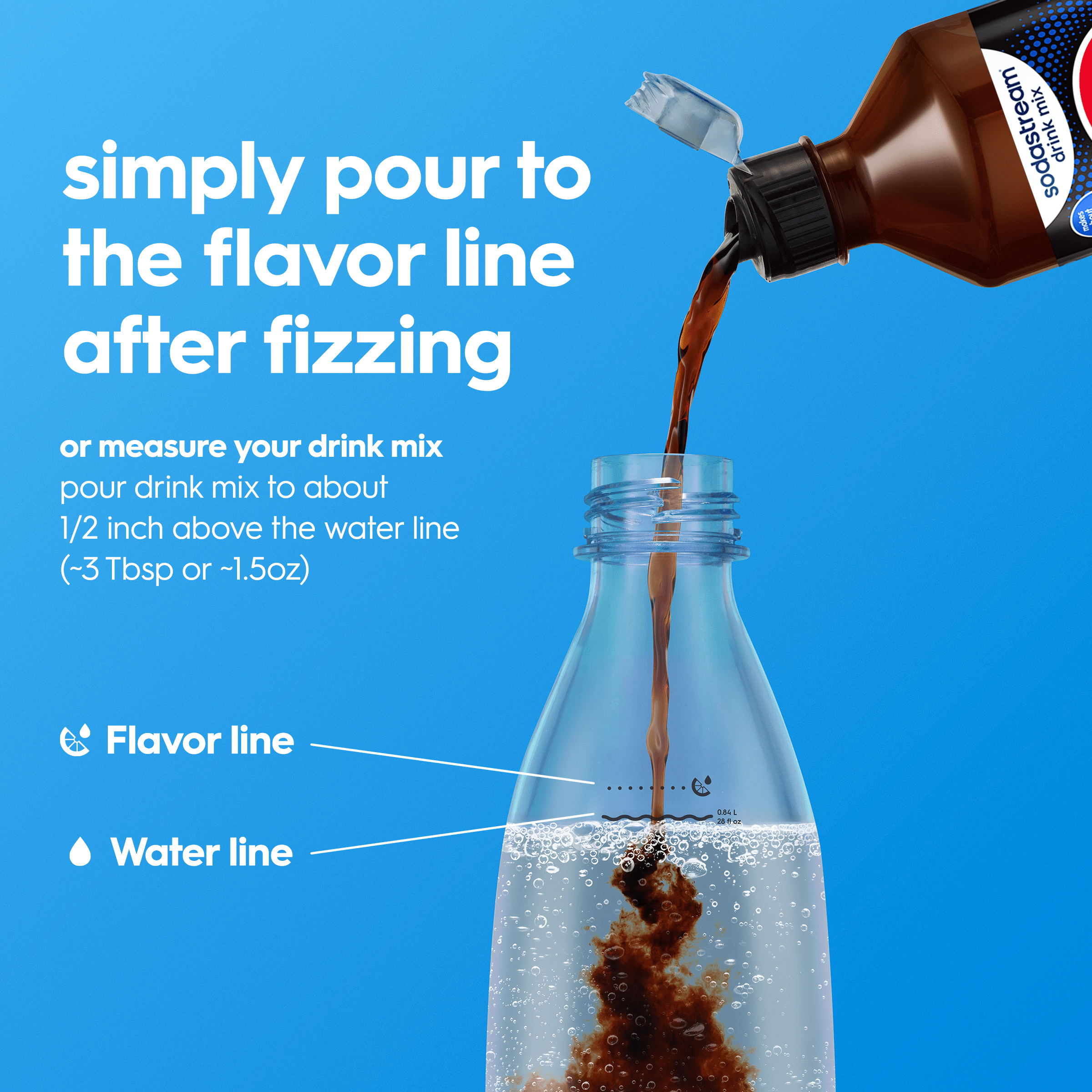 Sodastream Diet Pepsi? Caffeine Free 4 Pack Drink Mix 4 x 440ml - Image 3