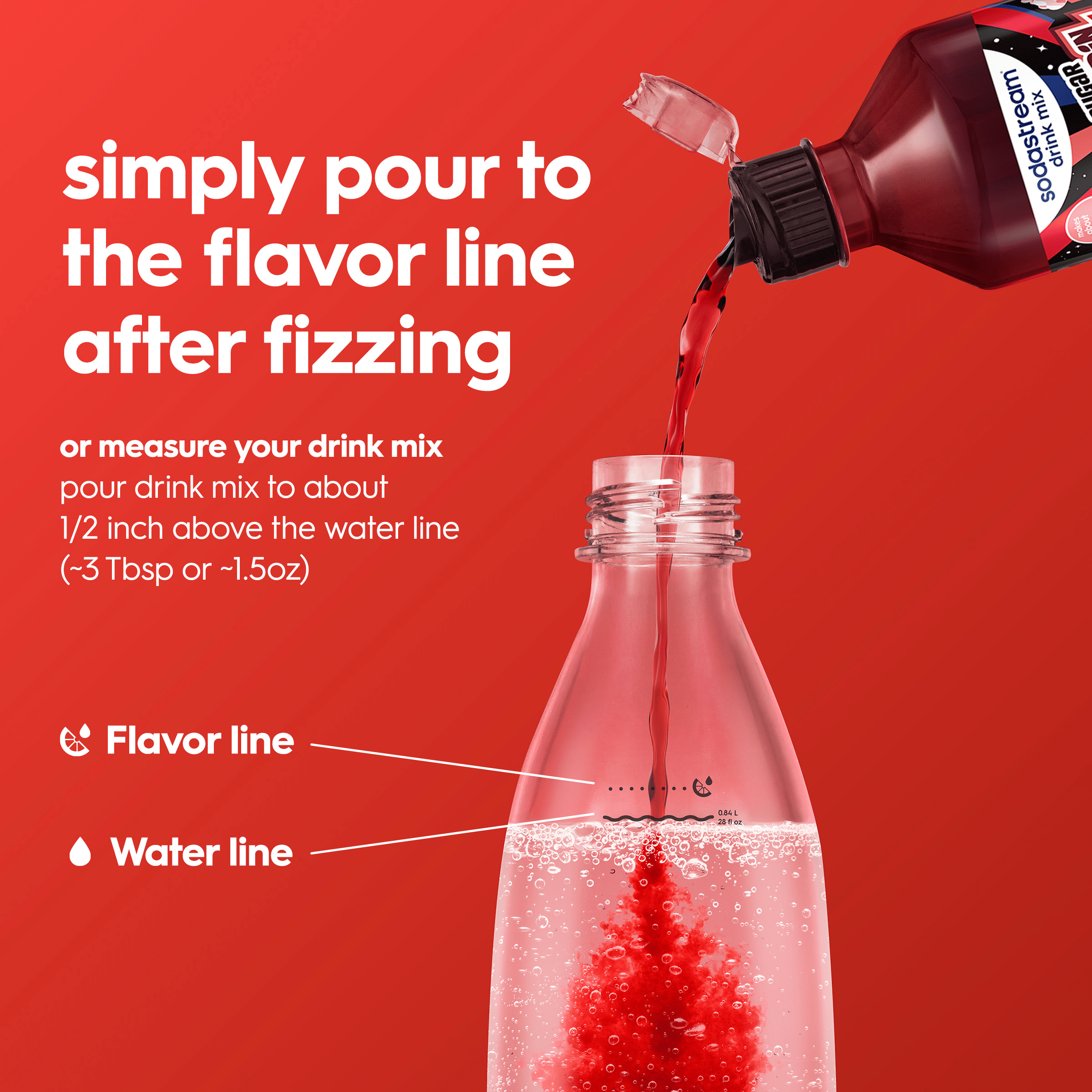 Sodastream MTN DEW Code Red Cherry Zero Sugar Drink Mix 440ml - Image 2