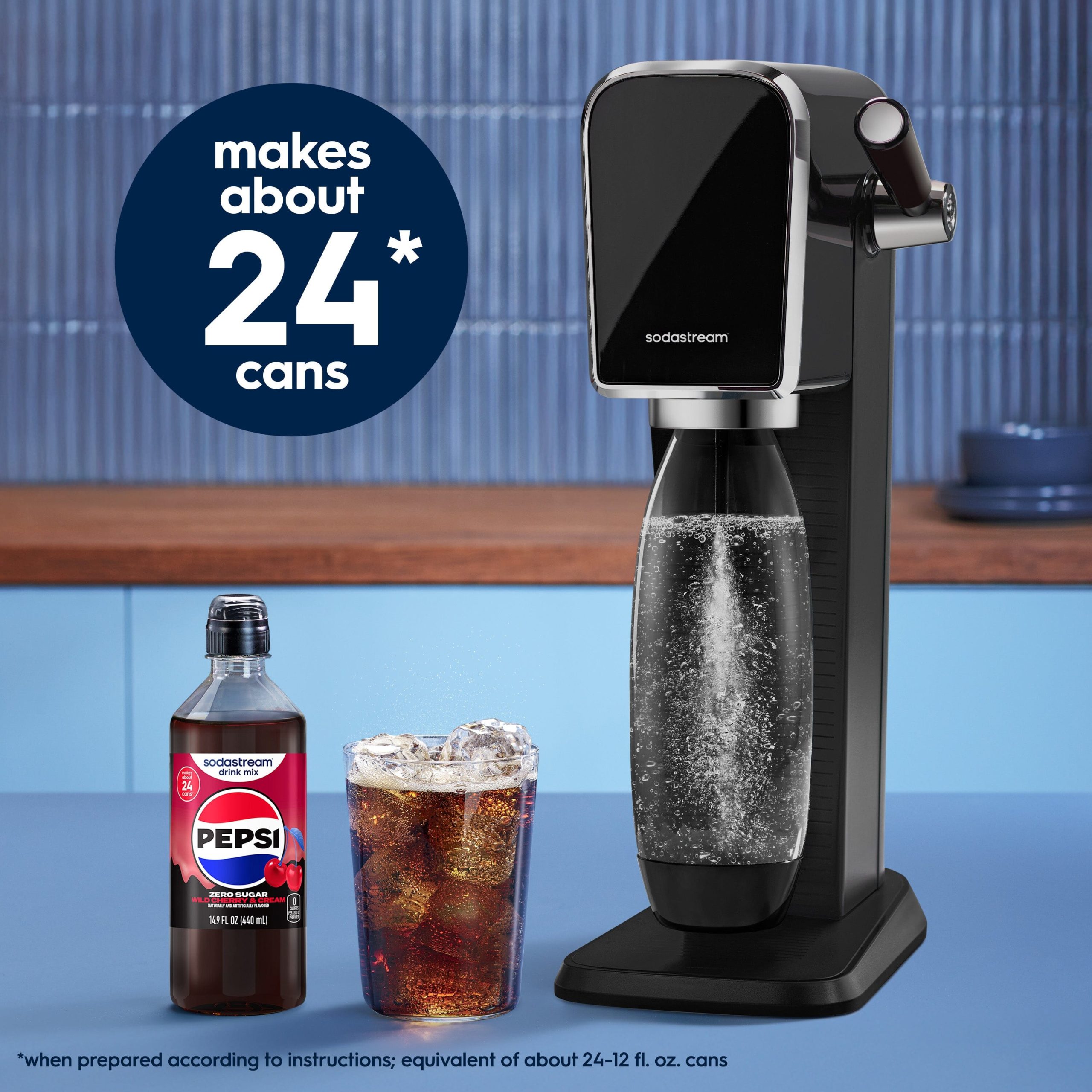Sodastream Pepsi? Wild Cherry & Cream Zero Sugar 4 Pack Drink Mix 4 x 440ml - Image 2